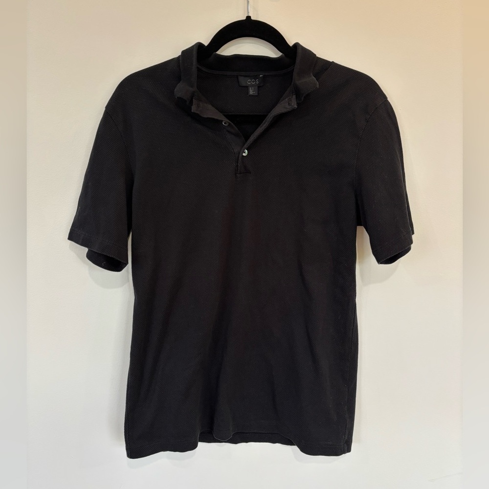 COS Textured Short Sleeve Polo